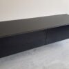 Tv-meubel 140 cm zwart - hoogglans zwarte fronten