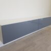 Tv-meubel 180 cm mat wit - hoogglans grijs