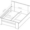 Afmetingen bed opbergruimte 160x200 cm