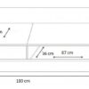 Afmetingen Zwevend tv-meubel Bobbie LED 180 Wit