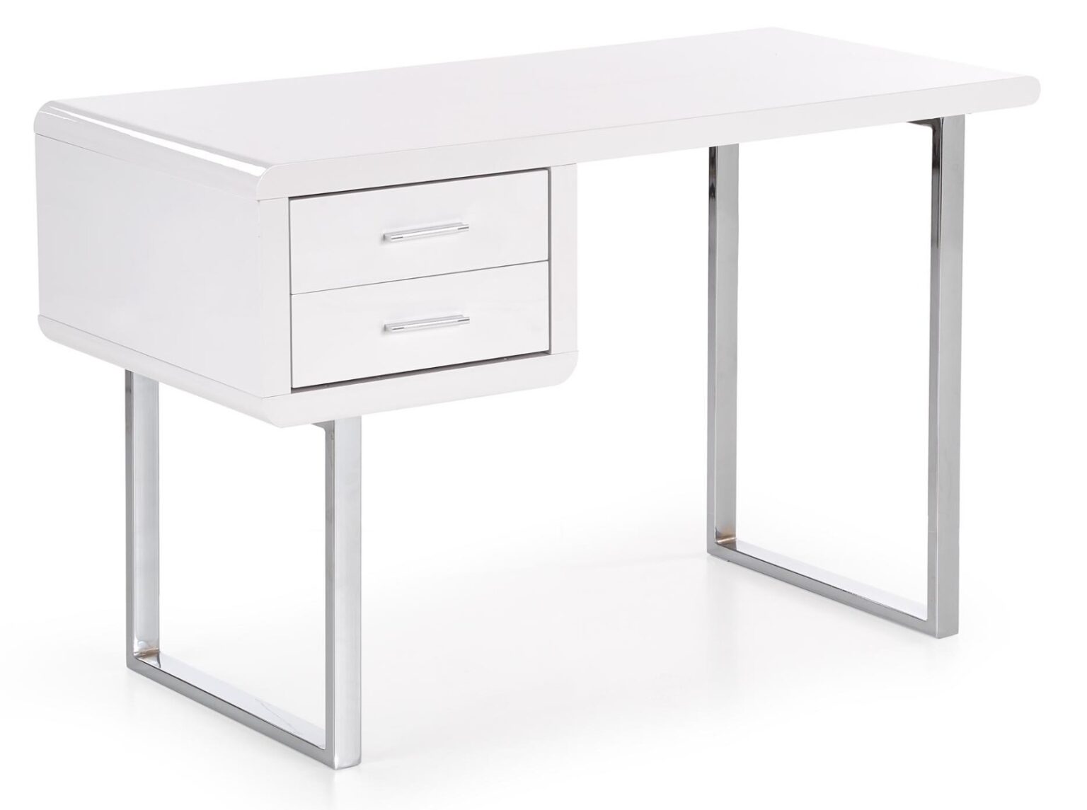 Zijkant bureau Claude 120 cm - Hoogglans wit