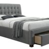 Tweepersoonsbed Percy 160x200 cm grijs