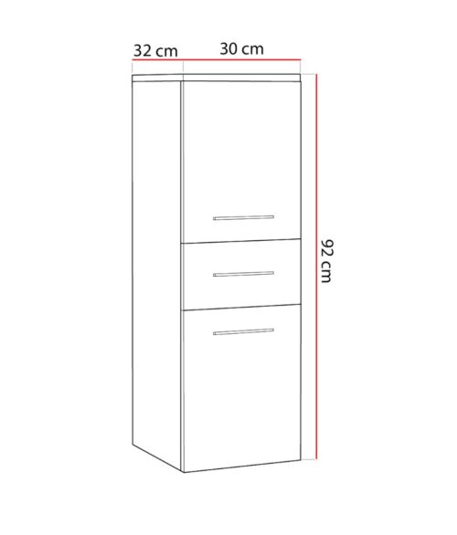 Afmetingen kolomkast badkamer