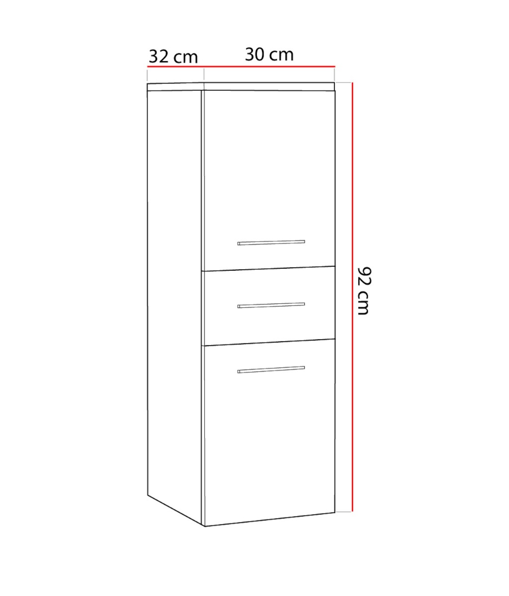 Afmetingen kolomkast badkamer